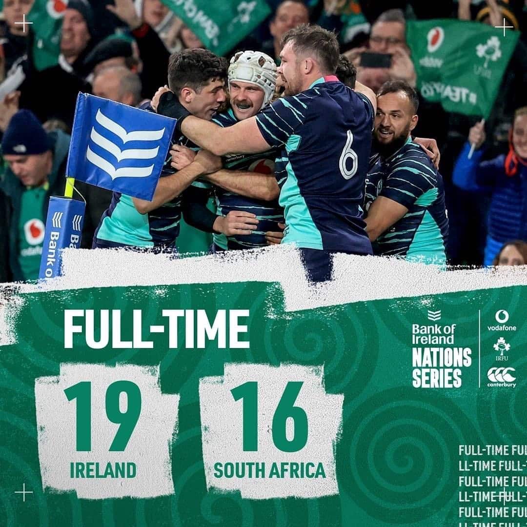 What a Win for Ireland this evening 🇮🇪🏉🥃

#ireland #southafrica #rugby