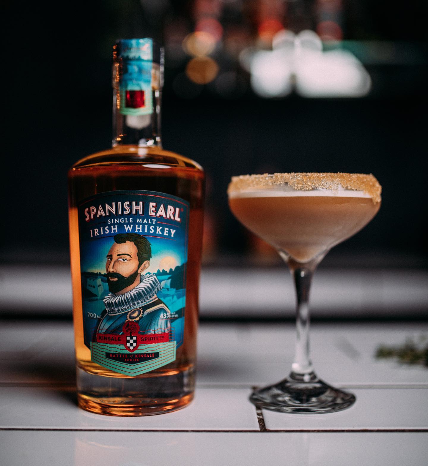 🥃 The Sweet Earl Cocktail. We can only describe this cocktail as a luscious and absolutely delicious dessert cocktail and a sure way to impress your friends and family who have a sweet tooth in 2022.

Ingredients: 
40ml Spanish Earl Whiskey
60ml Almond/banana mix
15ml Coffee liqueur
2 x dashes of chocolate bitters

Process: Add and Stir the above ingredients into a boston glass filled with Ice and shake. 

Served: Strain mixture through a sieve into a cocktail glass.

Garnish: Biscuit rim

📲 Learn more of our recipes at www.kinsalespirit.com.

🖤 @anneg9521 

#drinkresponsibly 
#spanishearlwhiskey #whiskey #thesweetearl #cocktail #tasty #sweet #singlemalt #irishwhiskey #whiskeycocktail #cocktails #kinsalespiritco