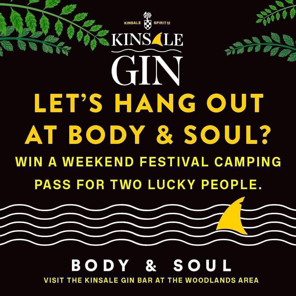 💥🎉 FLASH COMPETITION 💥🤠 Win 2 x Weekend Camping Passes for Body&Soul Festival 17-19 June 2022.

💥 Simply LIKE & TAG A MATE in this Post to be in with a chance of winning this amazing prize.

📲 Live Draw from all entrants who entered on Facebook & Instagram will take place this Thursday 9th June at 9pm

#GoodLuck #BodyandSoul #KinsaleGin 
#drinkresponsibly #partyreponsibly